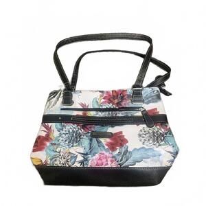 Stone Mountain USA Tote/ purse Talia bonded leather Floral Multi Pocket HOBO